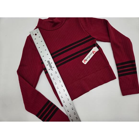 Y2K Junior Womens M/L Cropped Ribbed Sweater- Cotton Candy Sweet Collection - Picture 2 of 4